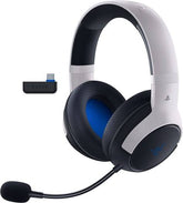Razer Kaira HyperSpeed Wireless Gaming Headset for PlayStation 5, featuring TriForce 50mm Drivers, HyperClear Cardioid Microphone, Memory Foam Ear Cushions, Bluetooth Connectivity, up to 30 Hours Battery Life, White/Black